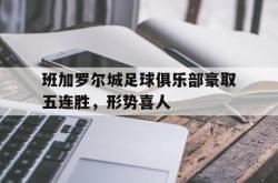 开云体育入口-班加罗尔城足球俱乐部豪取五连胜，形势喜人的简单介绍